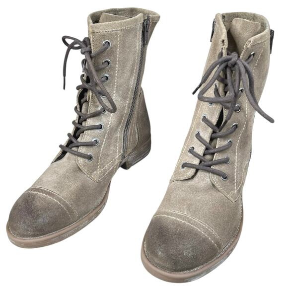 Roan X Bed Stu Women’s Affair Tan Suede Combat Boot Size US 8.5 - Picture 6 of 10